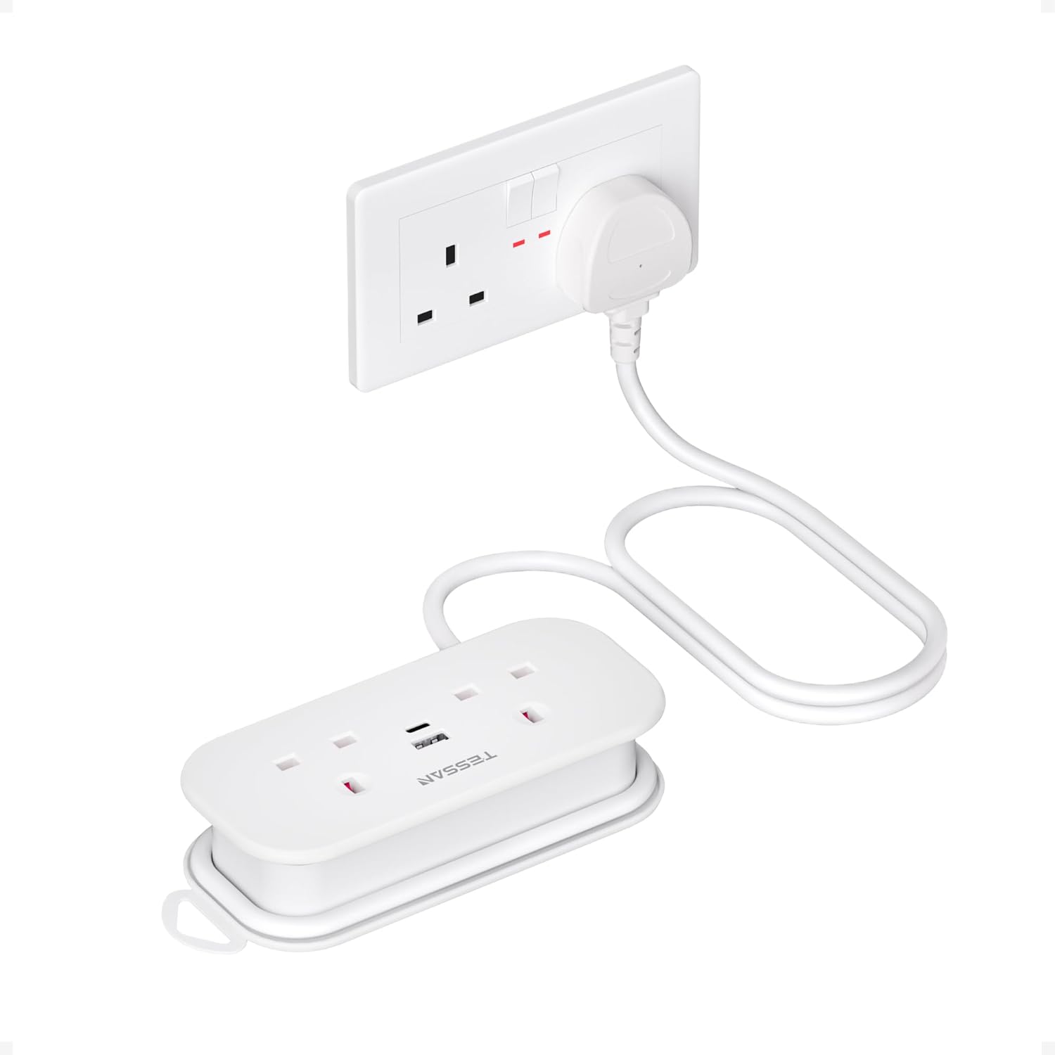 TESSAN 2 Way PD 20W Plug Extension Socket