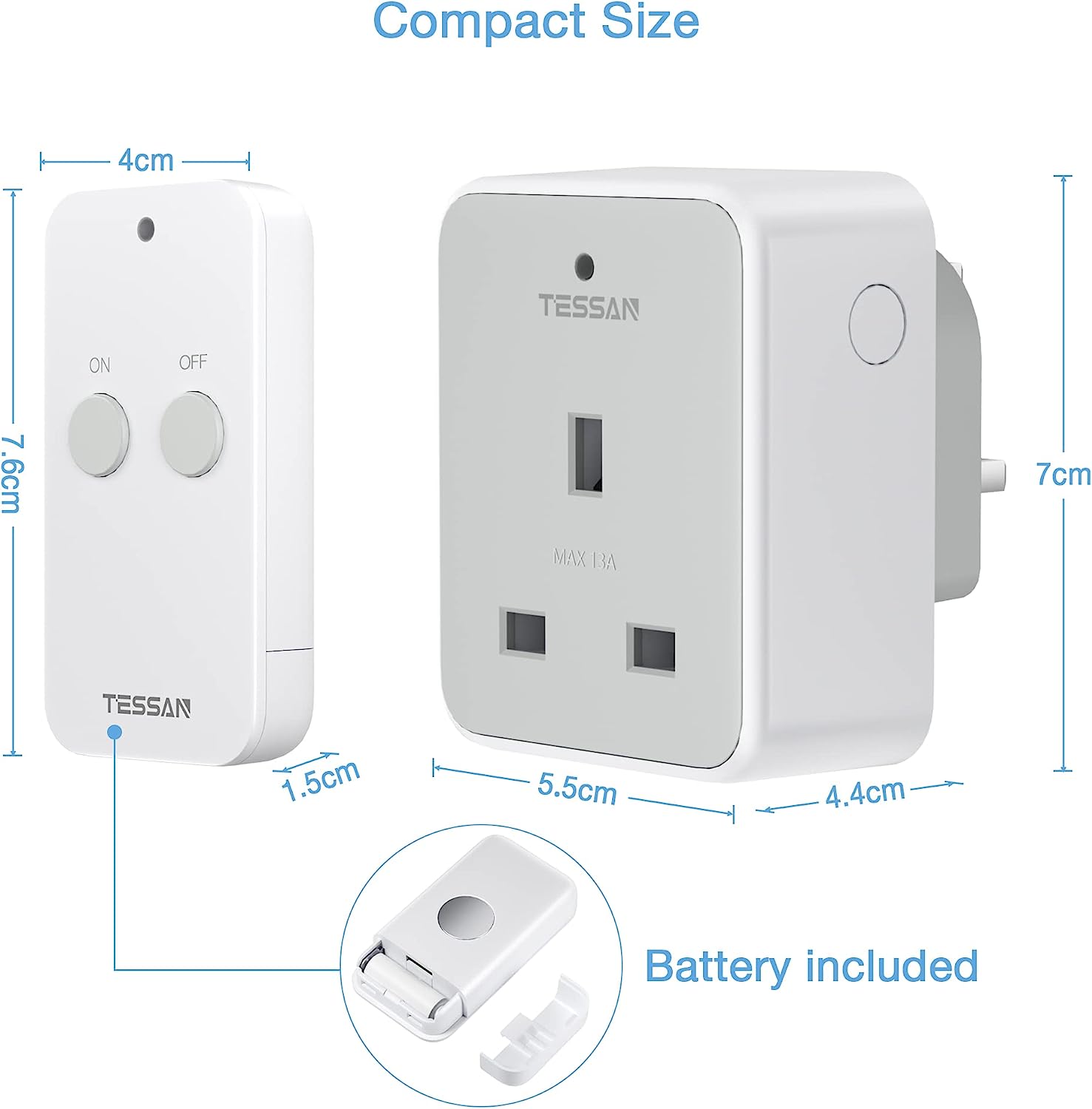 Remote Control Plug Socket 30m Remote Control Range