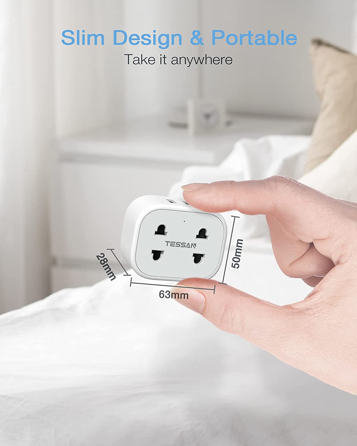 Shaver Charger 2 Pin to 3 Pin Adapter Plug Socket for Bathroom Electric Razor