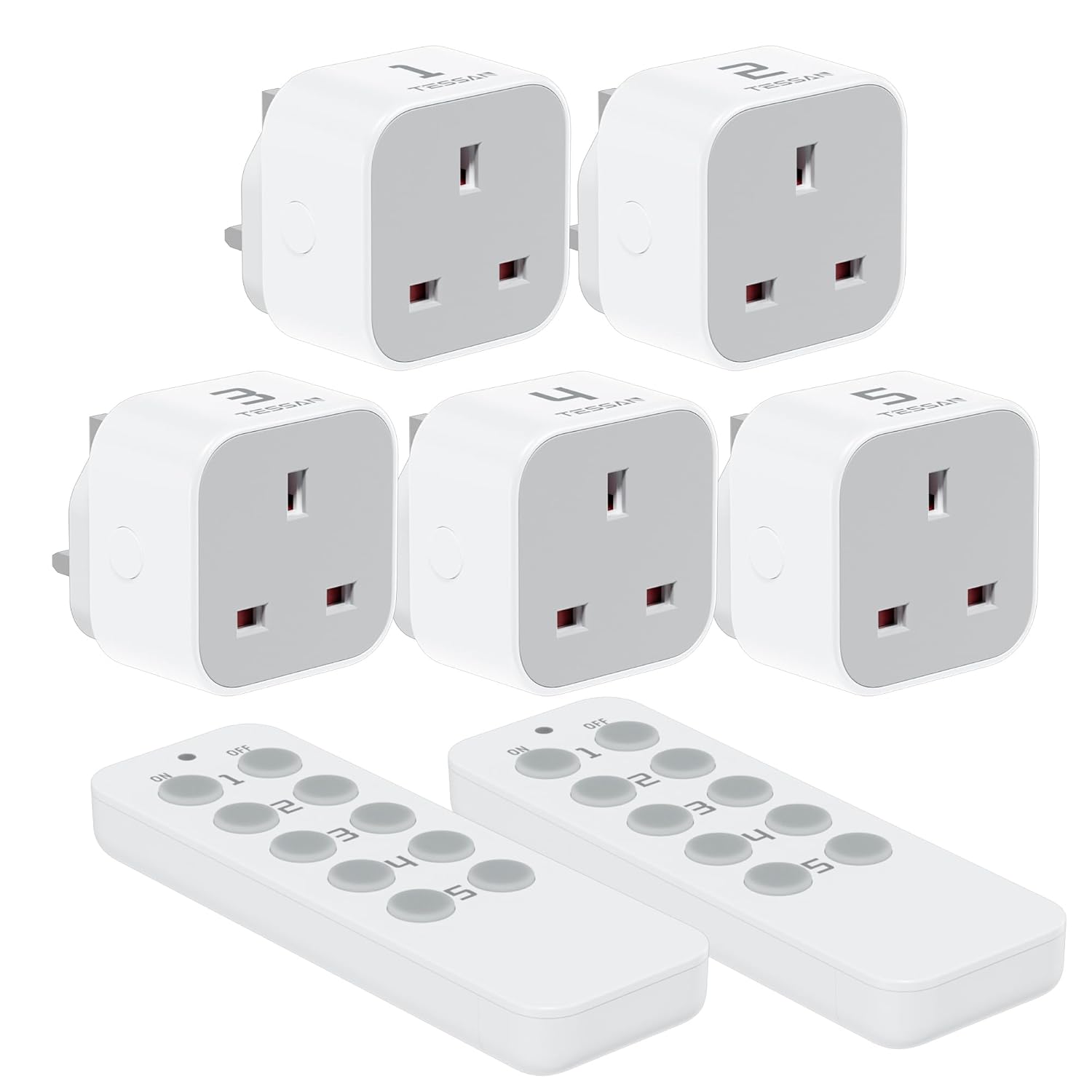 TESSAN UK Remote Control Plug Socket