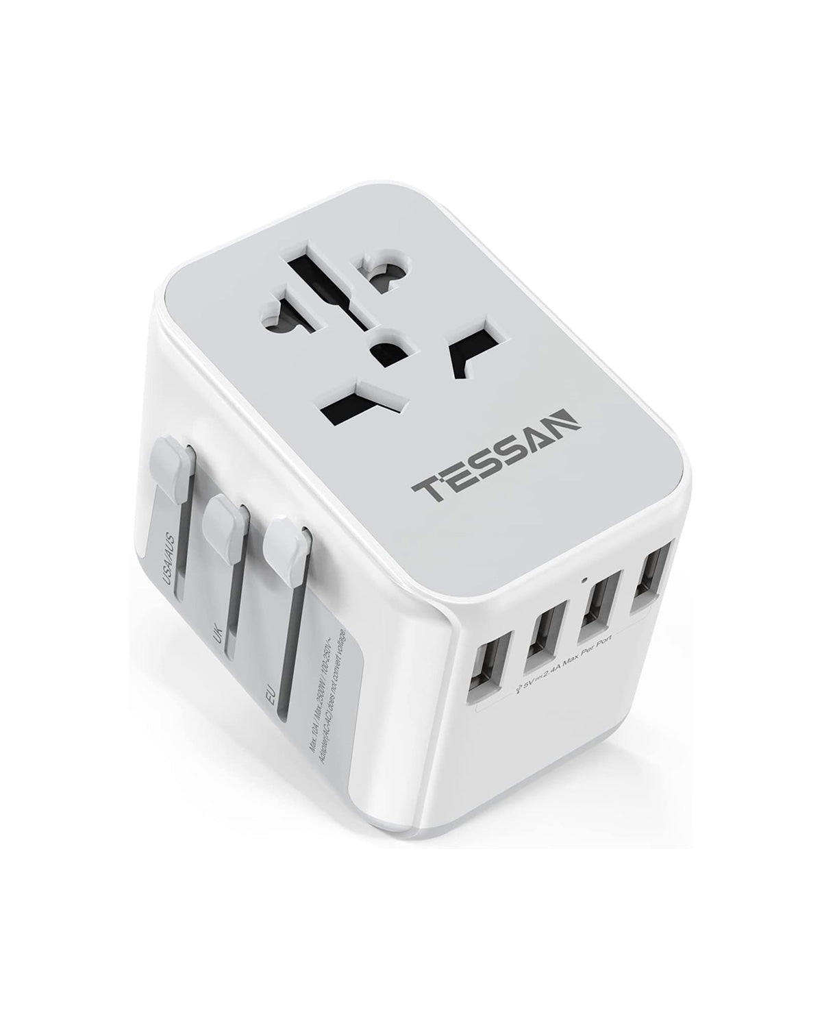 Universal Travel Adapter Worldwide with 4 USB Ports 1 AC Socket