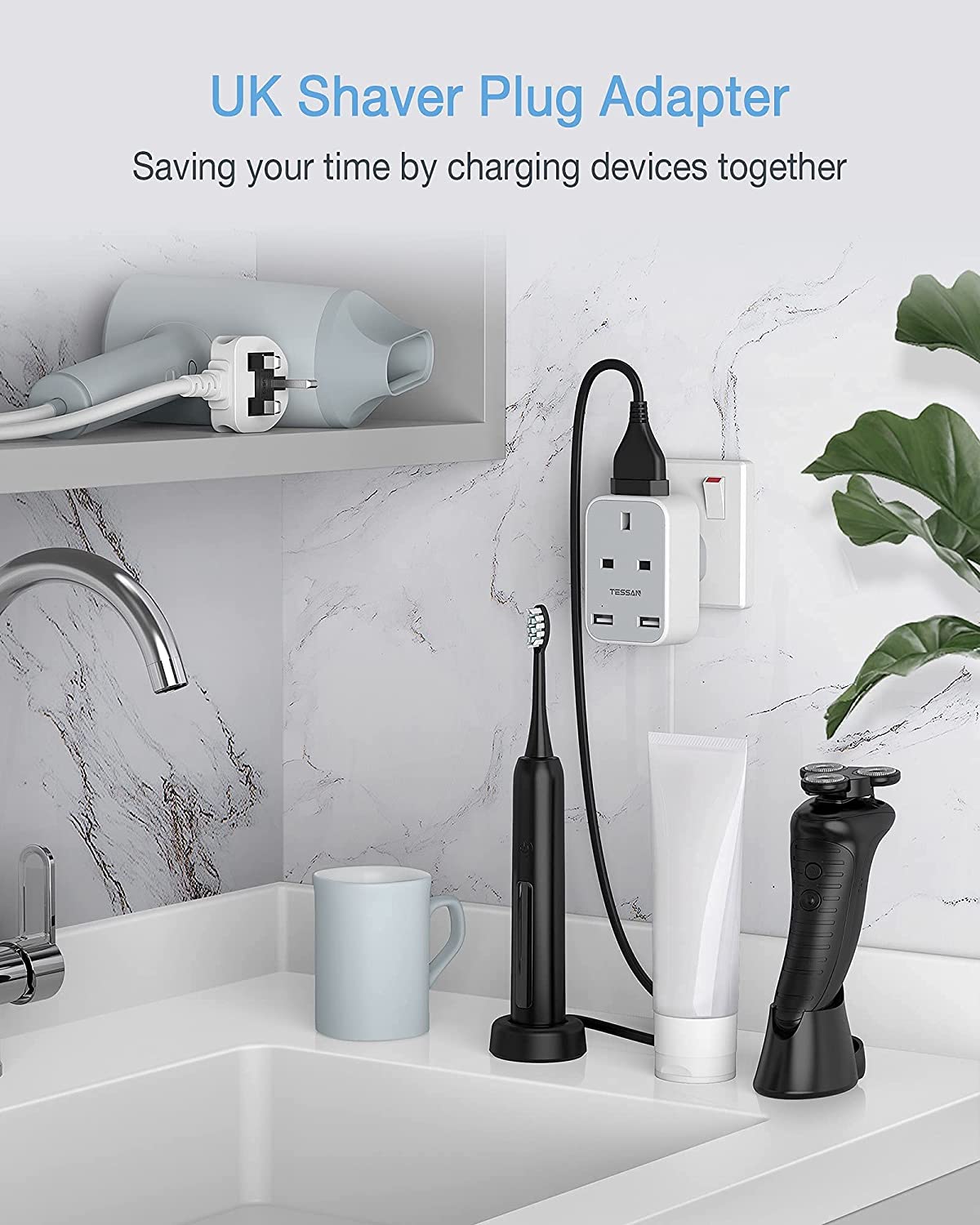 Multi Travel Plug Adapter With 2 USB Charging Ports