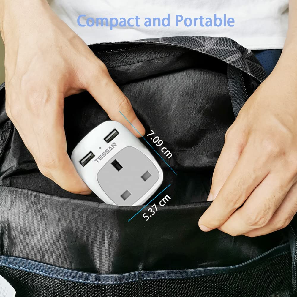 UK to European Plug Adapter 3 Pack
