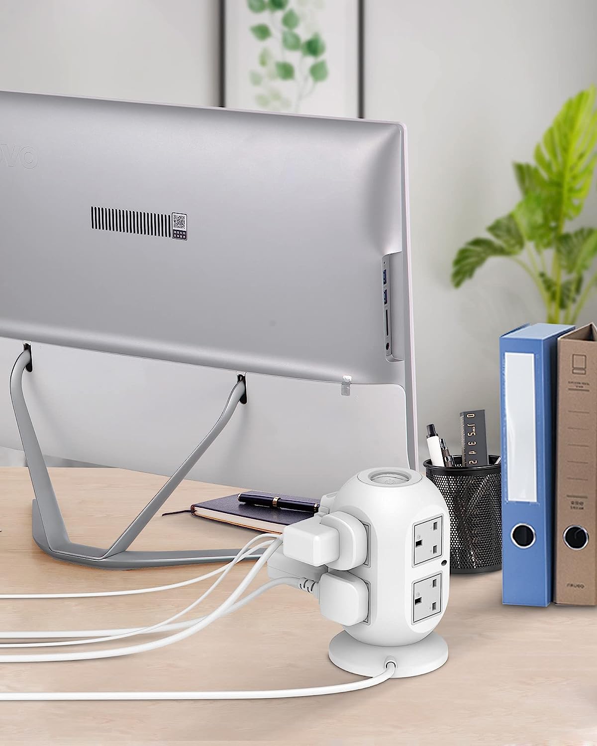 Surge Protector Power Strip Tower 3M Extension Cord With 8 Outlets 4 USB Ports
