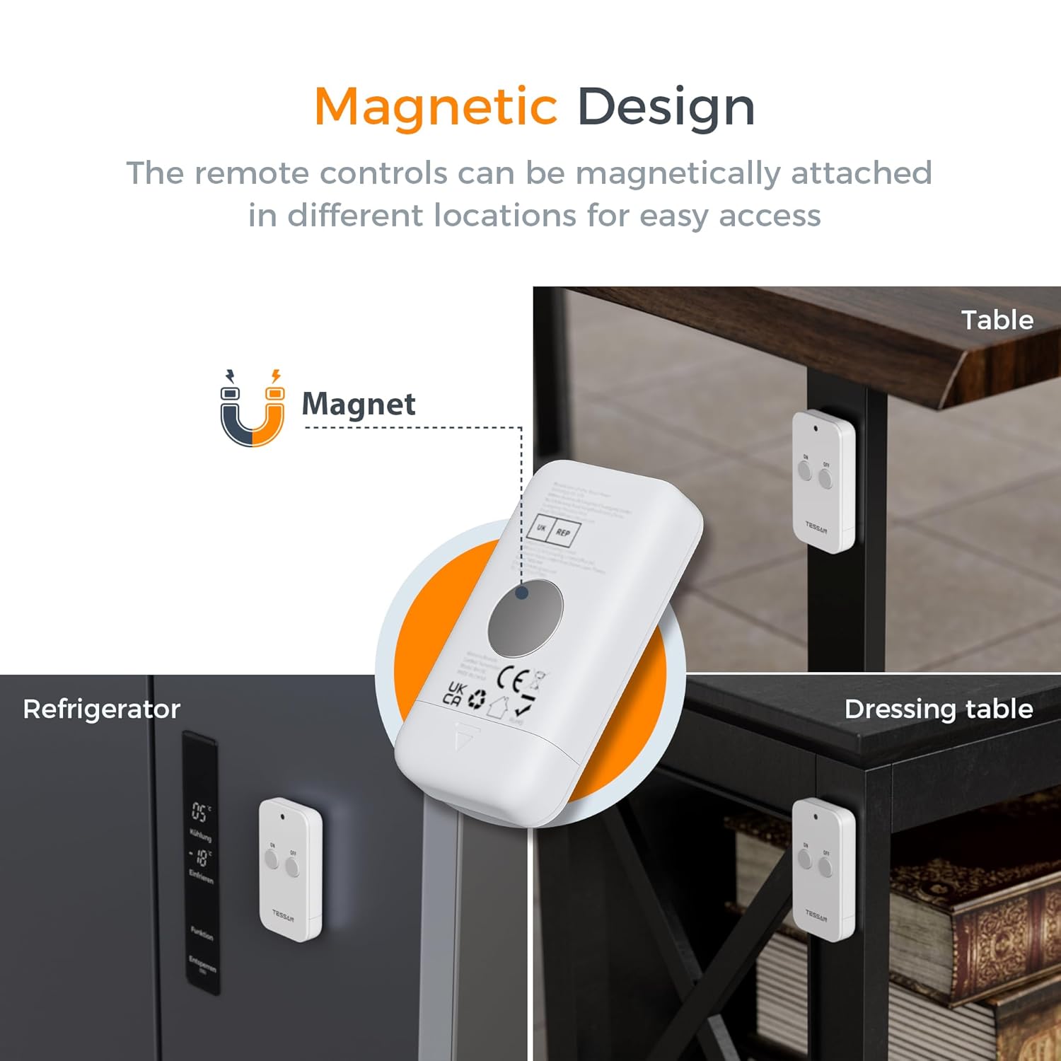 TESSAN UK Remote Control Plug Socket