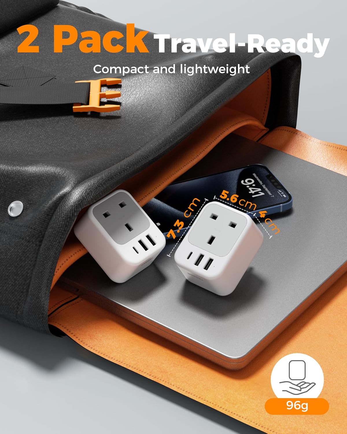 TESSAN 4-in-1 UK to India USB-C Adapter