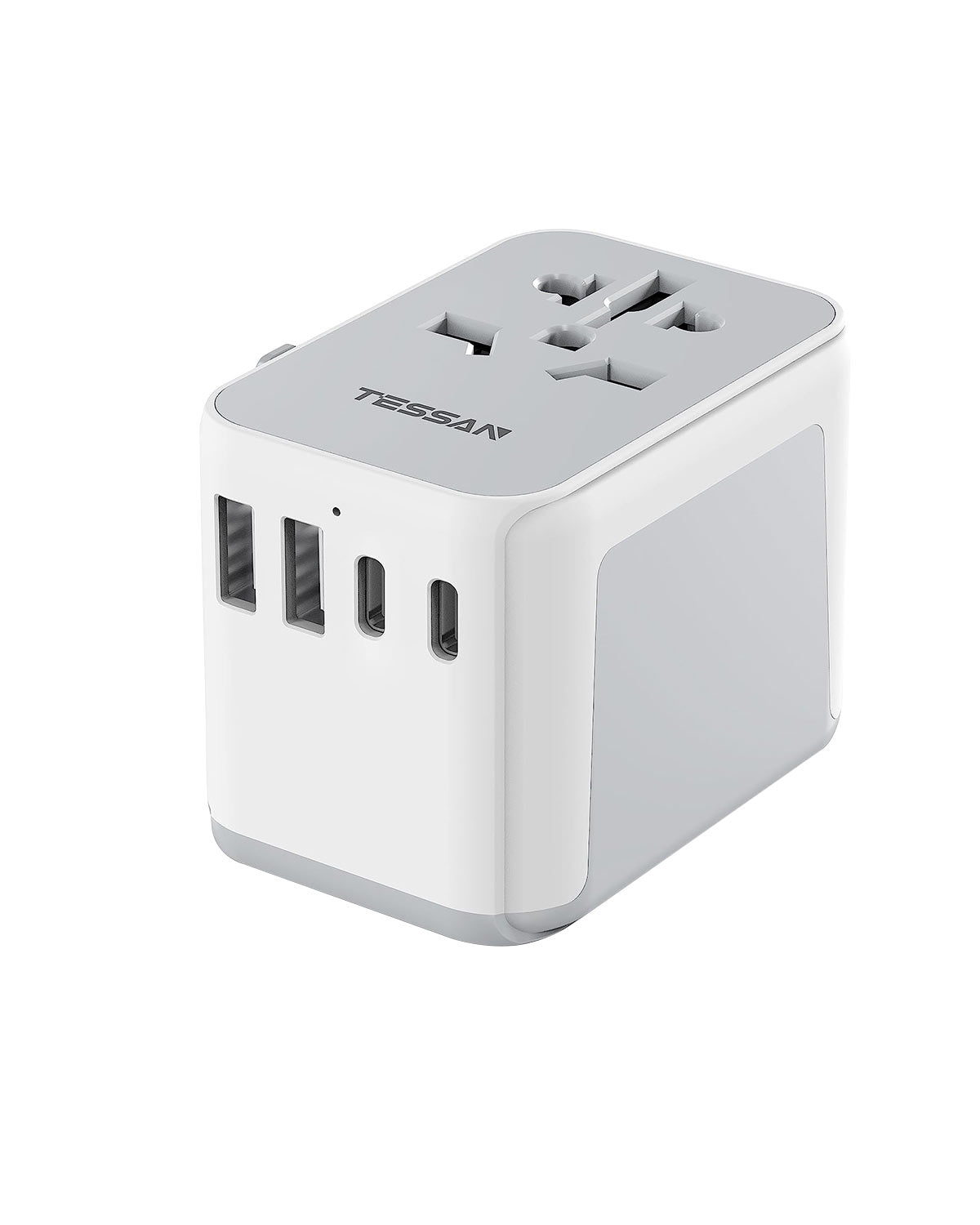 Universal Travel Adapter Worldwide with 2 USB C and 2 USB A Ports