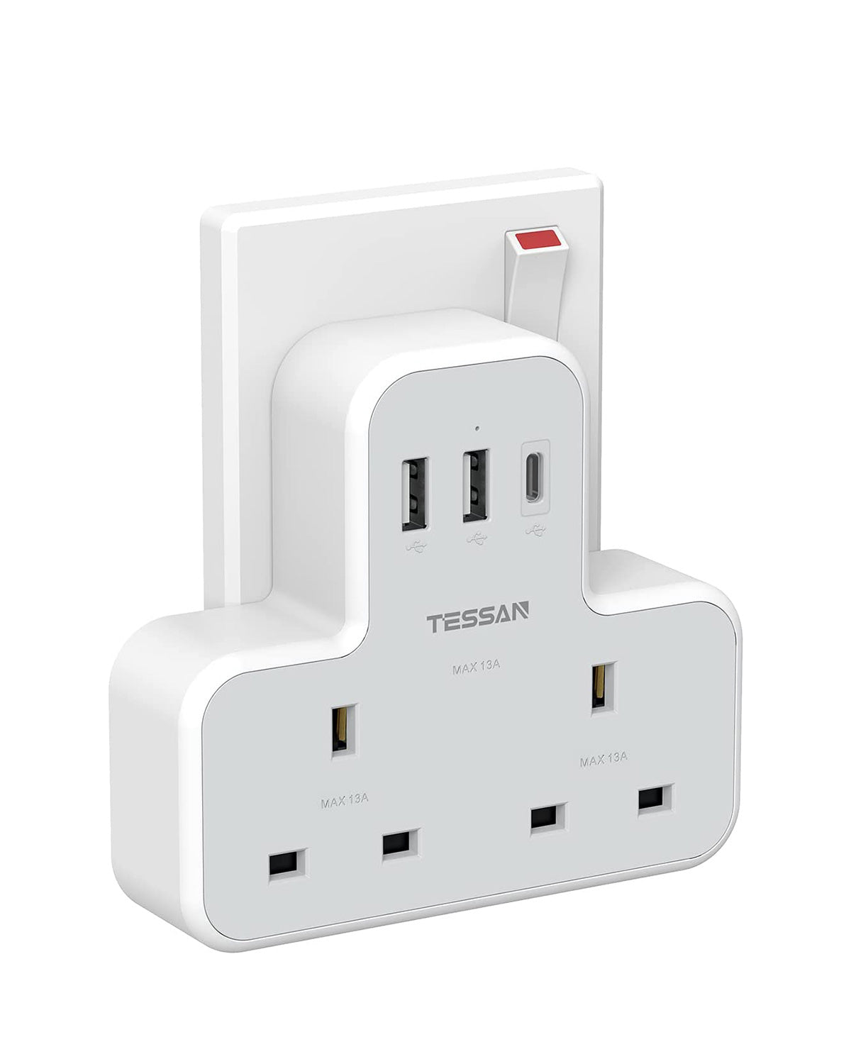 Multi Plug Extension 2 AC sockets 1 USB C plug 2 USB plug