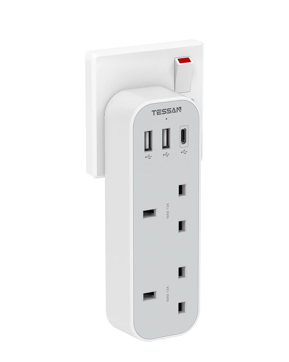 Multi Plug Extension Double Plug Adaptor 3 USB slot