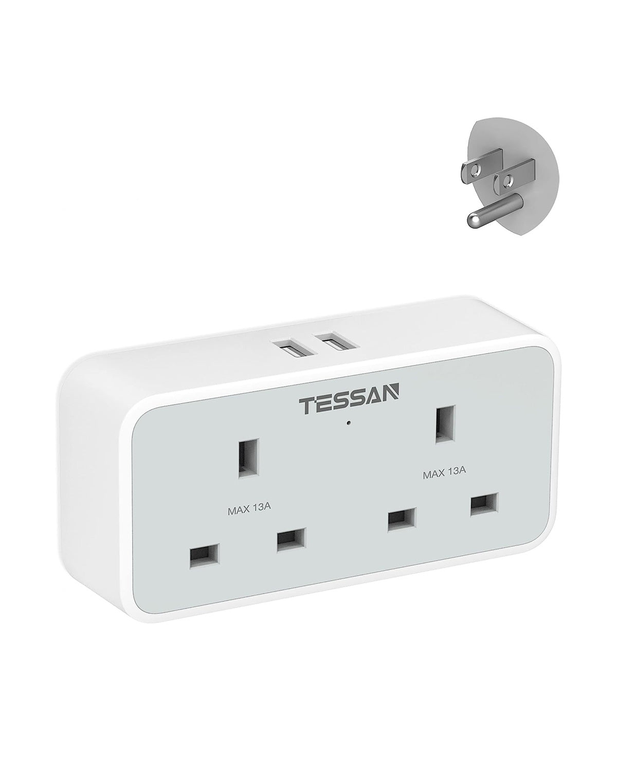 UK to US plug adaptor 2 Way Grounded USA Travel Adapter
