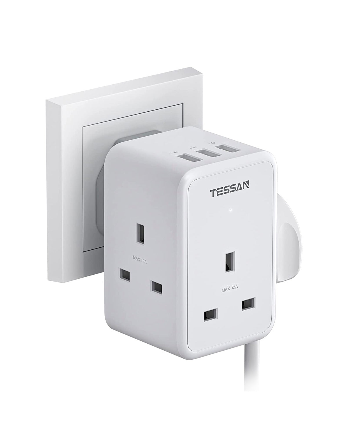 Multi Socket Adapter with 3AC outlets 3 USB