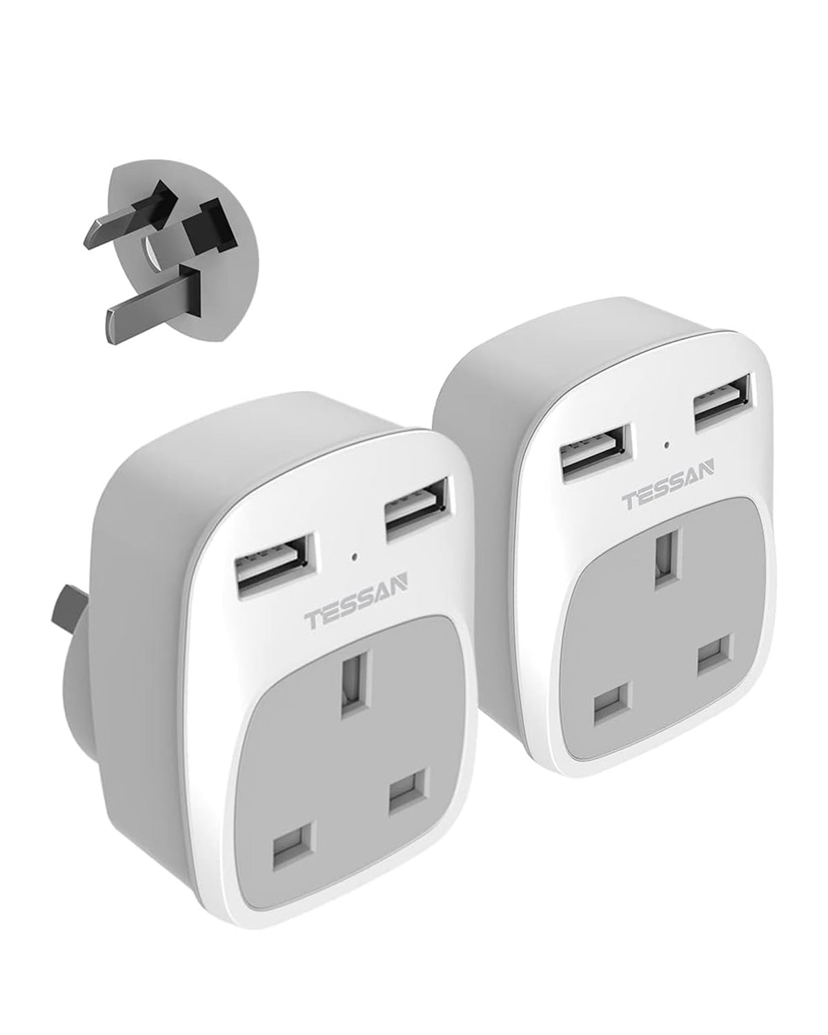 UK to Australia Adapter with 2 USB Ports