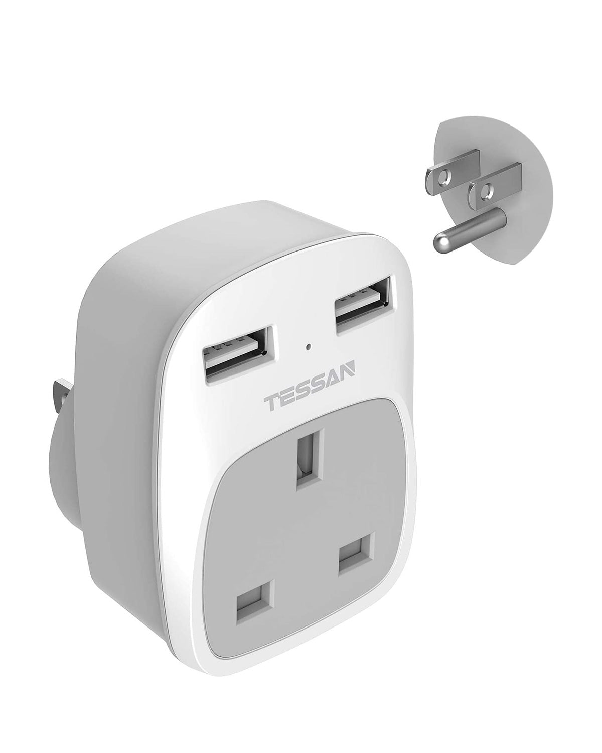 UK to USA Plug Adapter with 2 USB