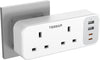TESSAN UK Multi Plug Extension Adapter with USB