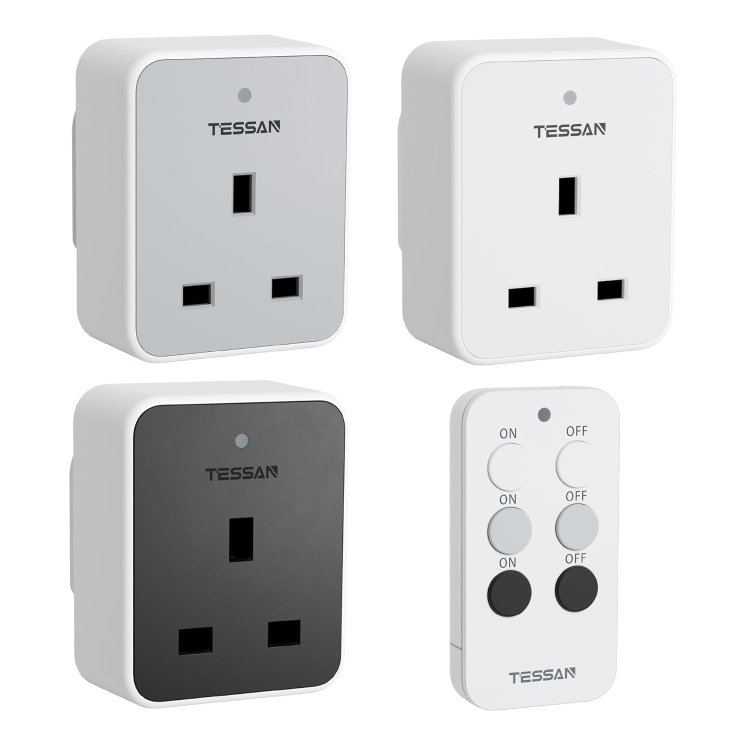 TESSAN Remote Control Plug Socket UK