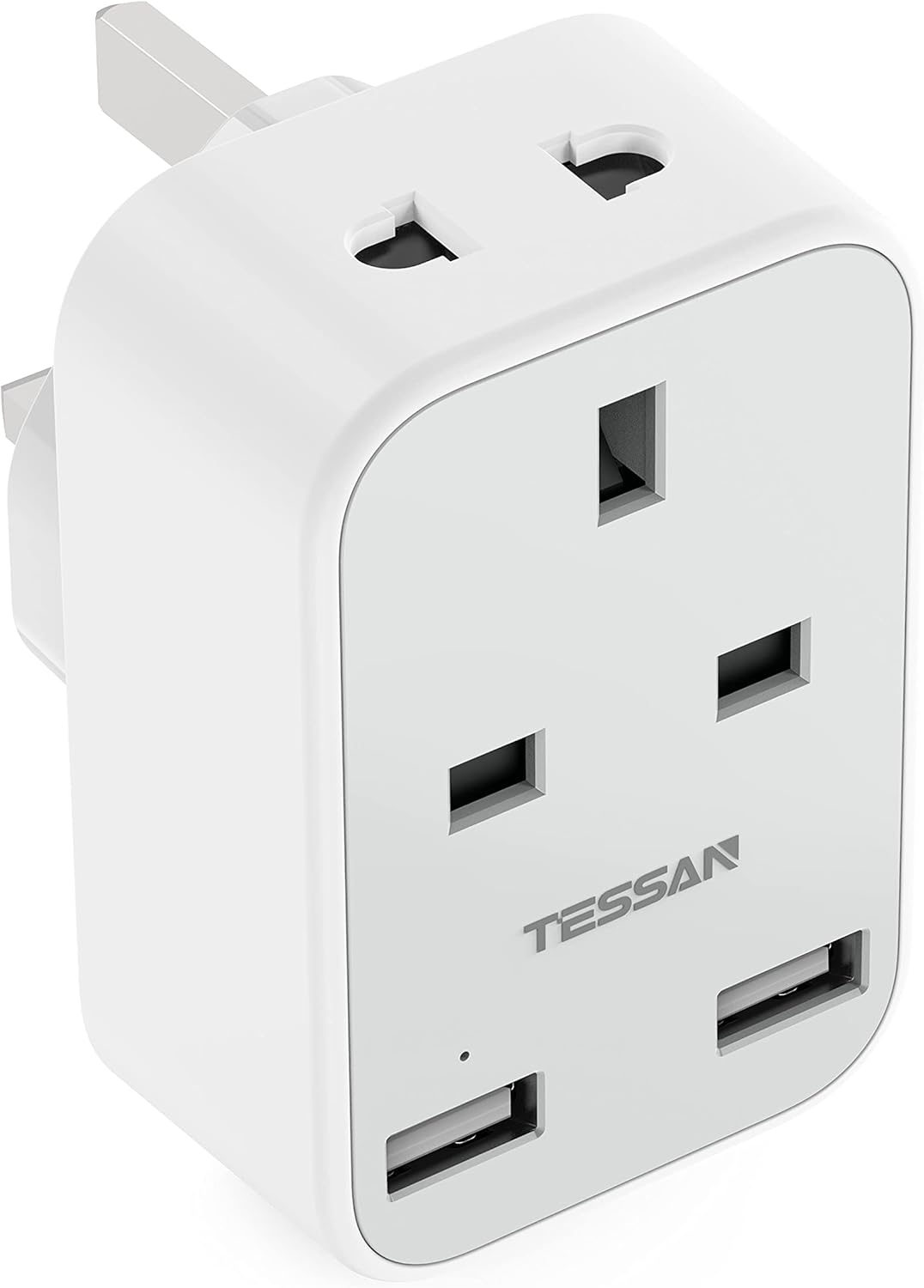 TESSAN 2-Pin Plug Adapter with Dual USB Ports