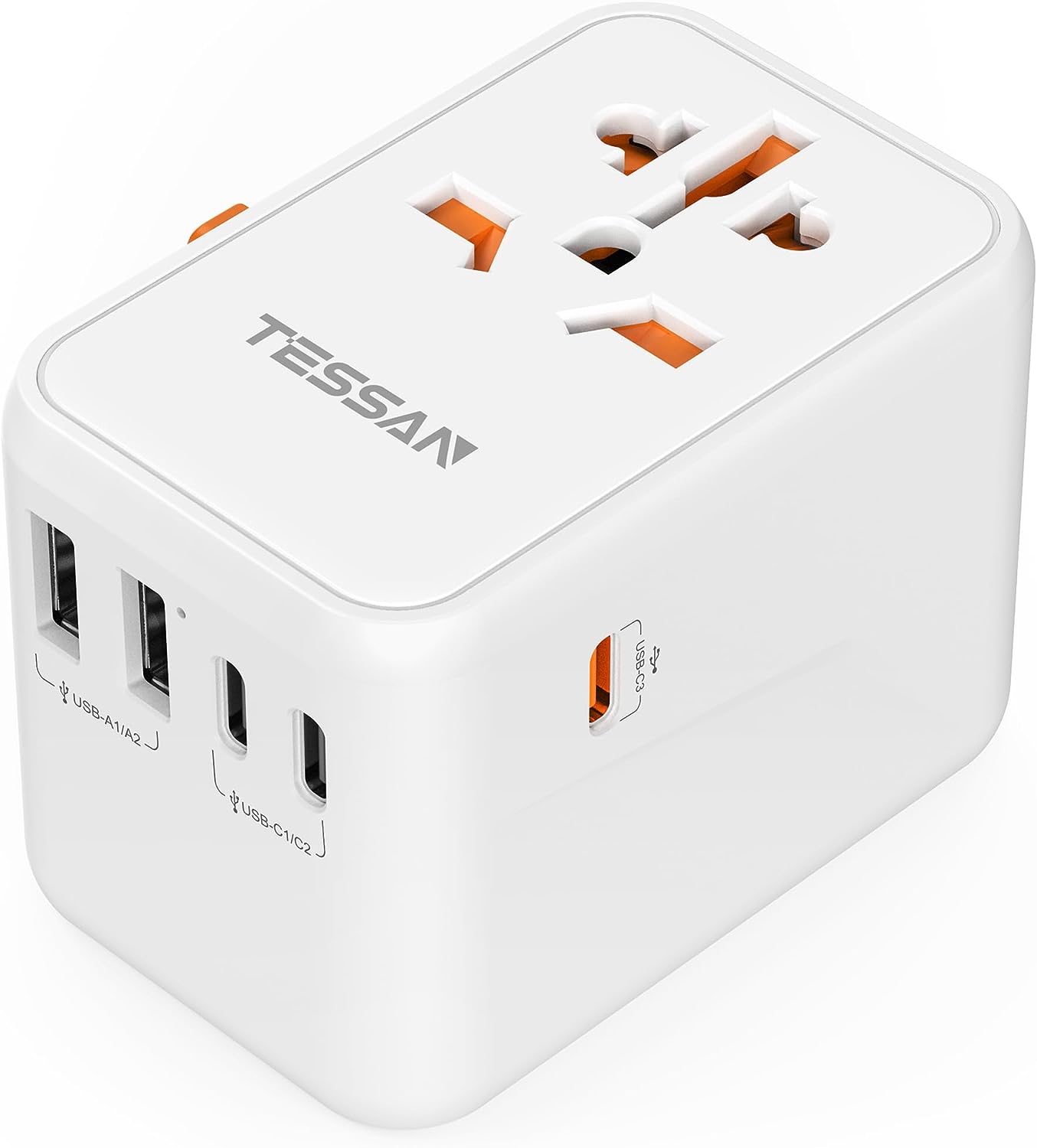 TESSAN Universal Travel Adapter Worldwide 65W PD Fast Charger