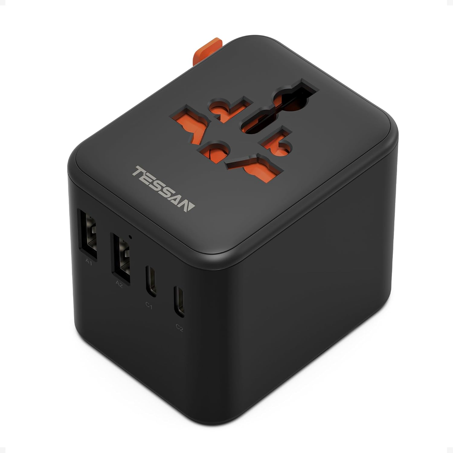 TESSAN 4-Port USB Worldwide Universal Travel Adapter