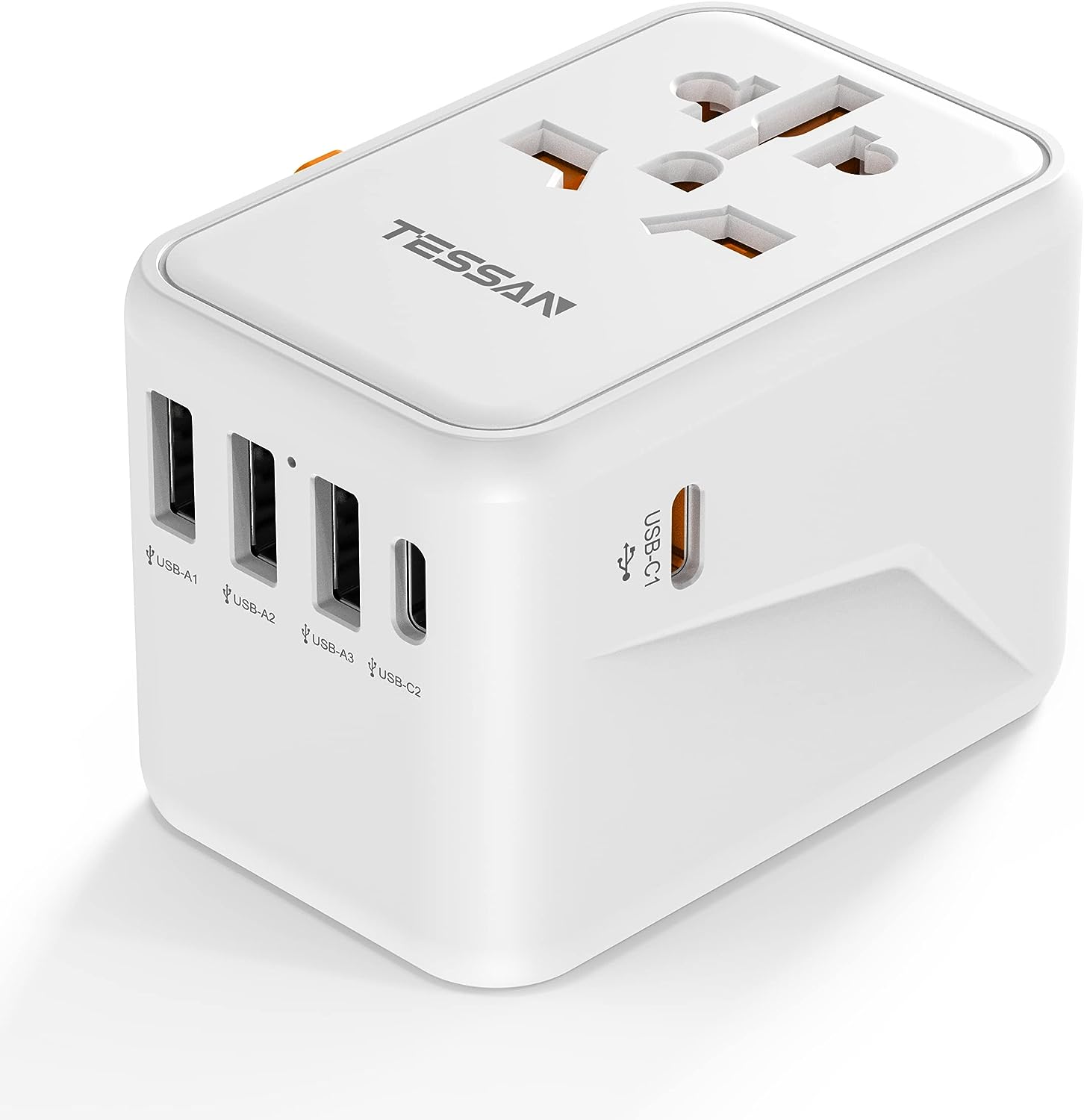 TESSAN Universal Travel Adapter Worldwide with PD 45W USB C Fast Charging
