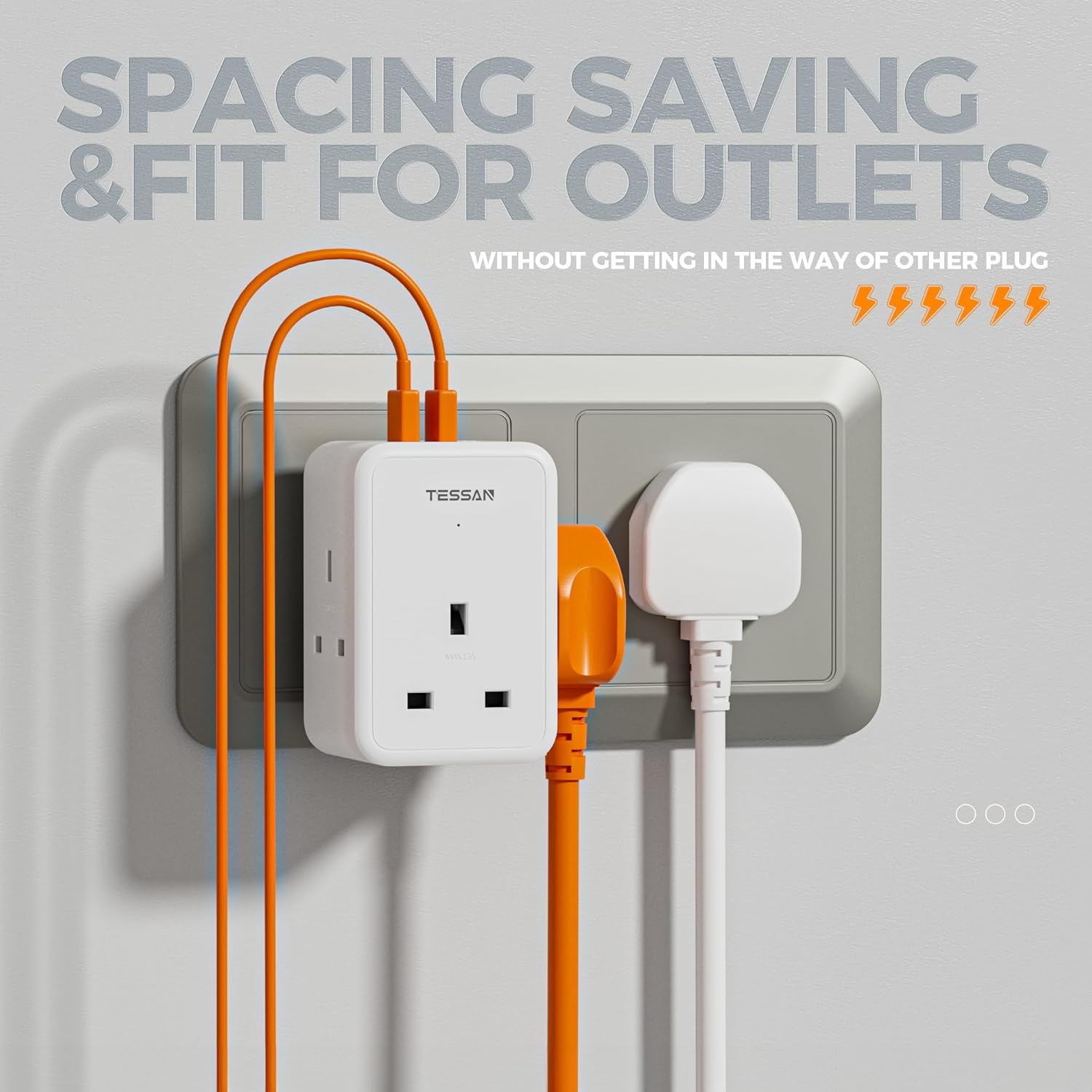 TESSAN Multi USB Charger UK Plug Adaptor