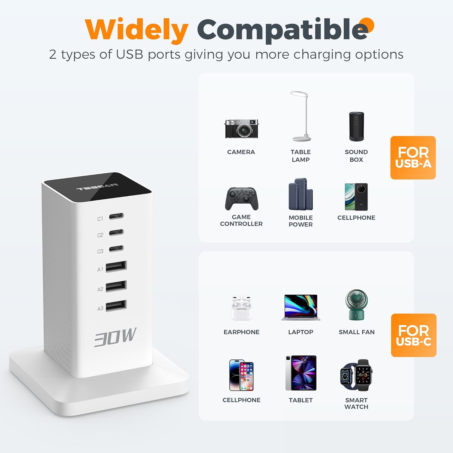 TESSAN Vertical Tower Charging Station