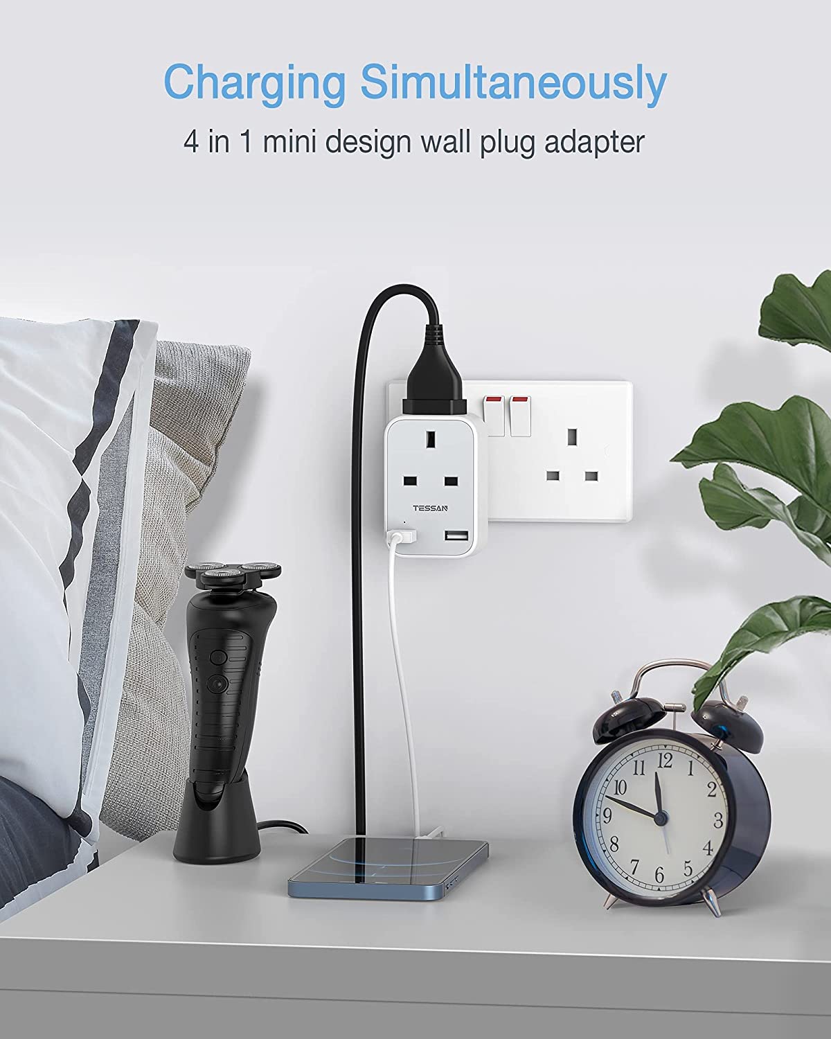 Multi Travel Plug Adapter With 2 USB Charging Ports