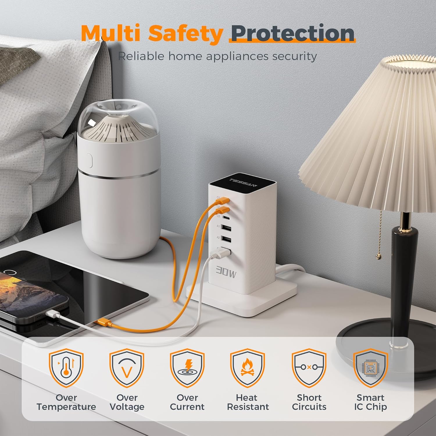 TESSAN Vertical Tower Charging Station